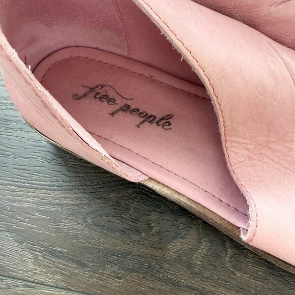 FREE PEOPLE Mont Blanc Pink Leather Shoes - Size EU 40 - Picture 6 of 9